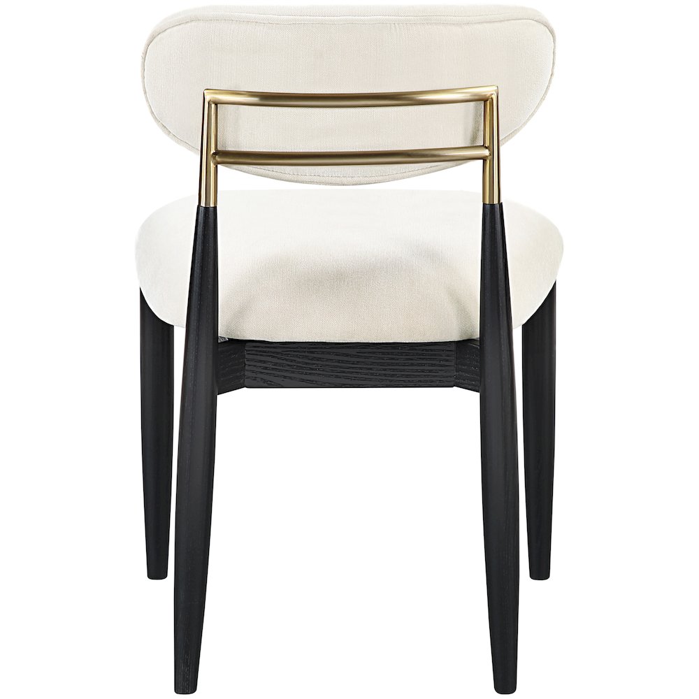 Riccio Cream Performance Fabric Upholstered Dining Side Chair, Set of 2