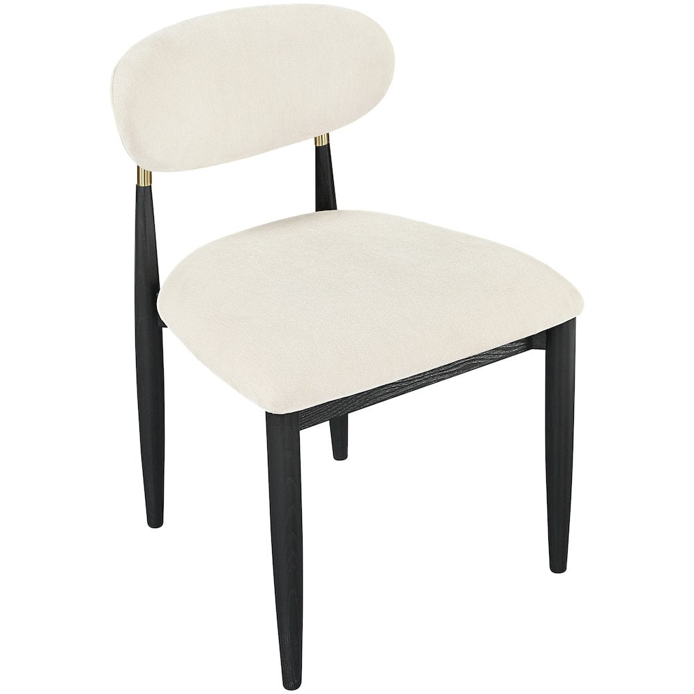 Riccio Cream Performance Fabric Upholstered Dining Side Chair, Set of 2