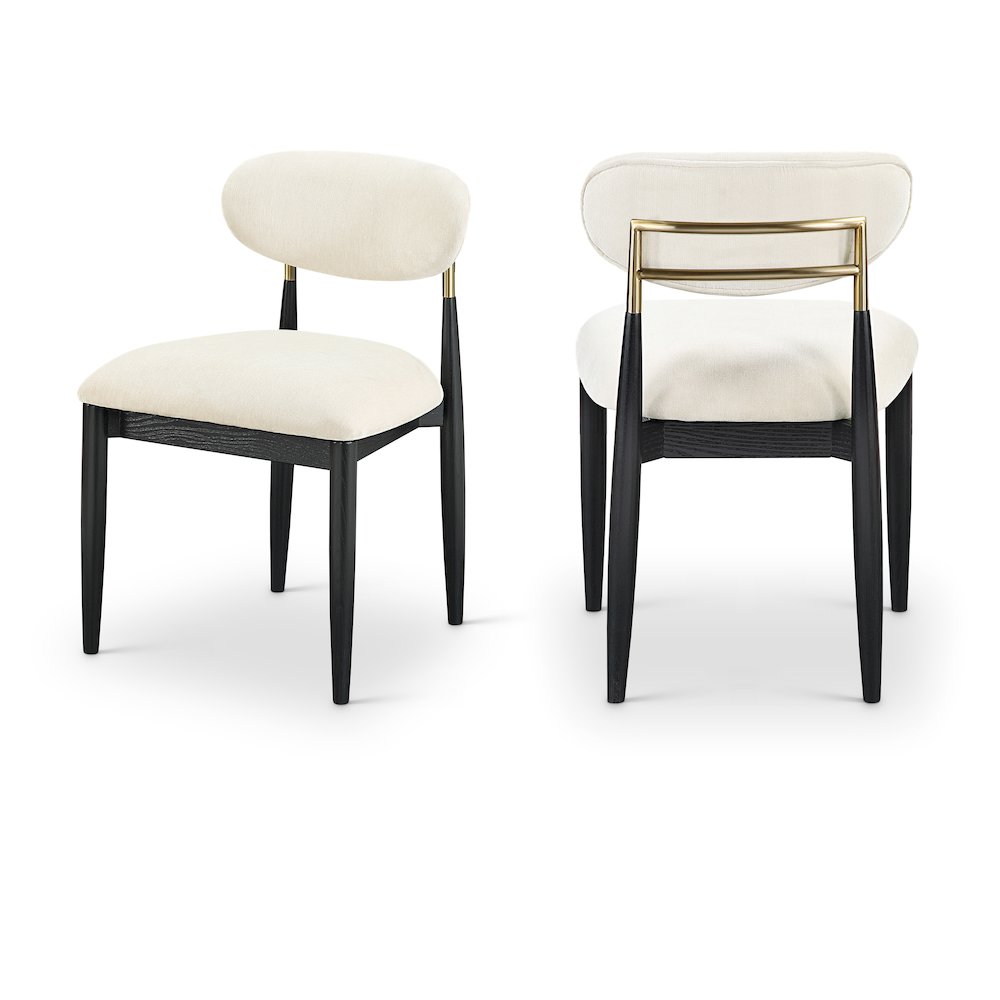 Riccio Cream Performance Fabric Upholstered Dining Side Chair, Set of 2