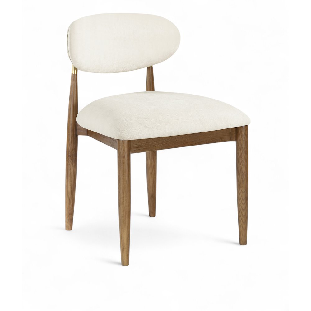 Riccio Beige Performance Fabric Upholstered Dining Side Chair, Set of 2