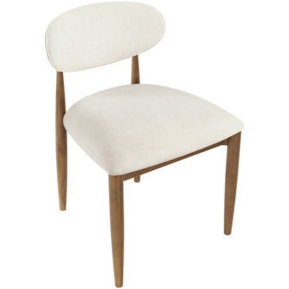 Riccio Beige Performance Fabric Upholstered Dining Side Chair, Set of 2
