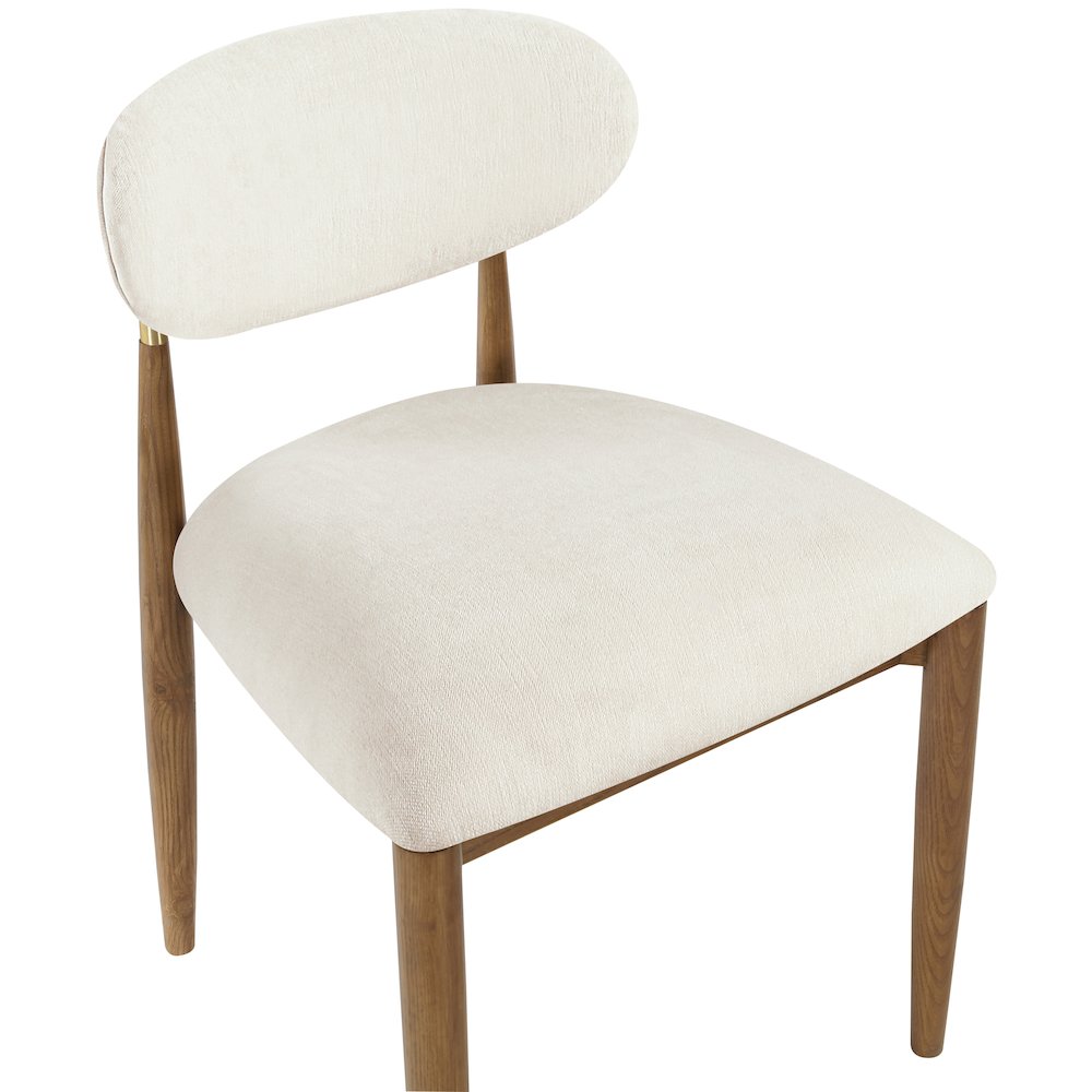 Riccio Beige Performance Fabric Upholstered Dining Side Chair, Set of 2