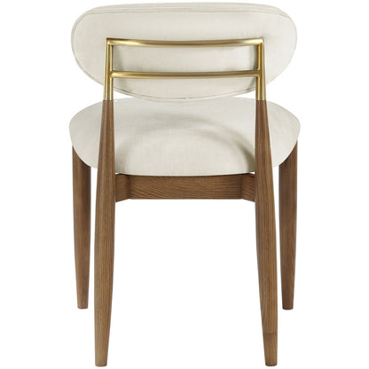 Riccio Cream Performance Fabric Upholstered Dining Side Chair, Set of 2