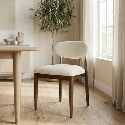 Stained Performance Fabric Upholstered Dining Side Chair Set of 2