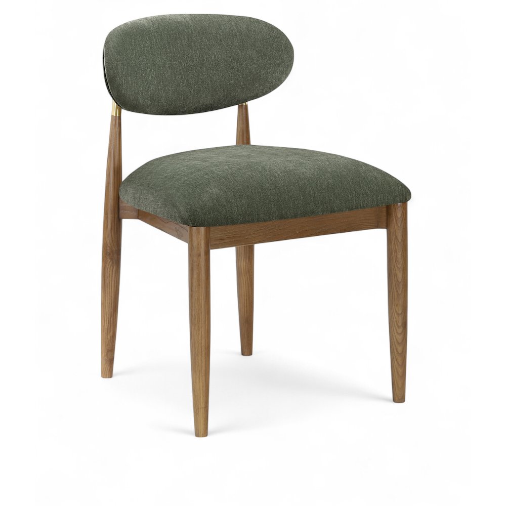 Riccio Olive Performance Fabric Upholstered Dining Side Chair, Set of 2