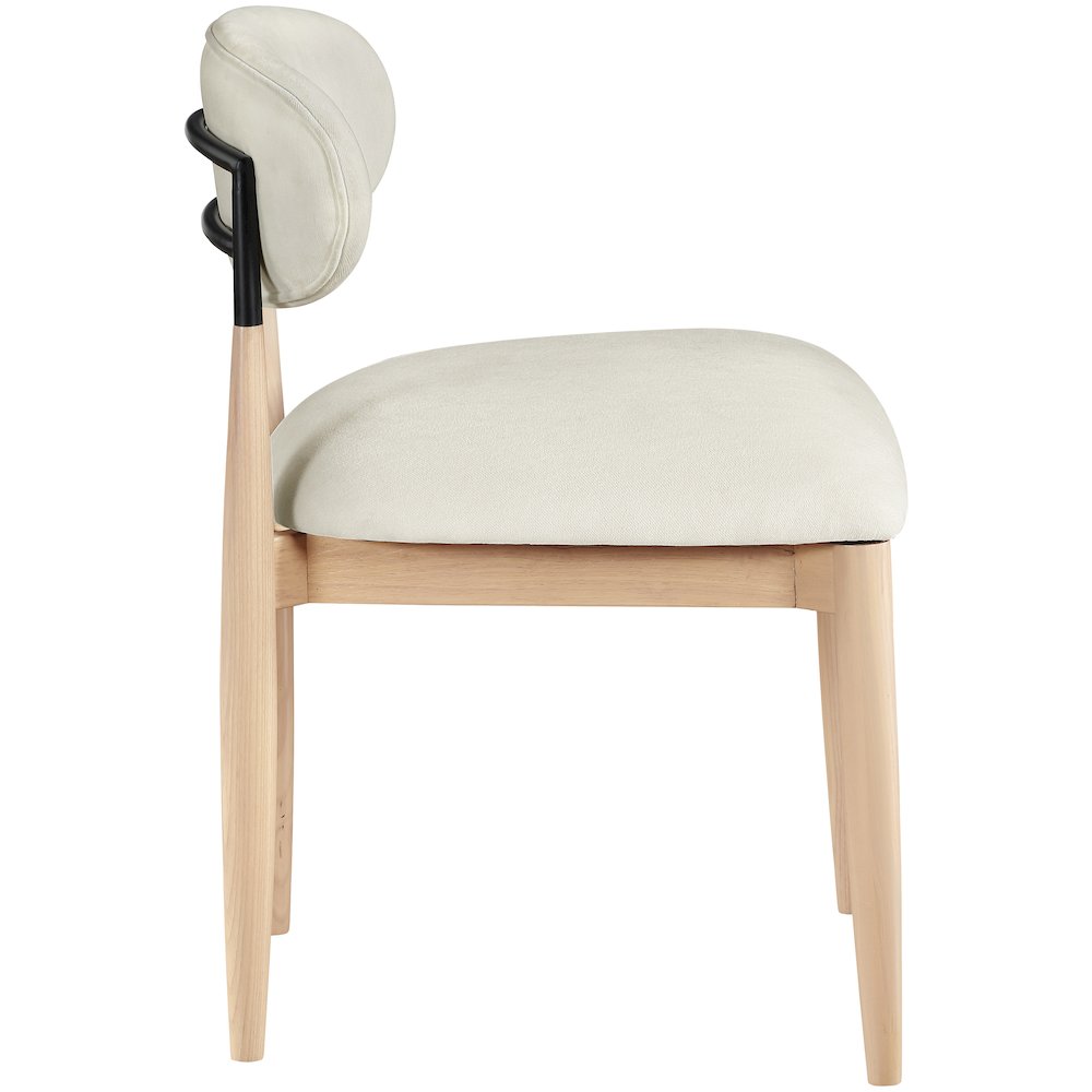 Riccio Cream Performance Fabric Upholstered Dining Side Chair, Set of 2