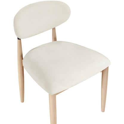 Riccio Cream Performance Fabric Upholstered Dining Side Chair, Set of 2