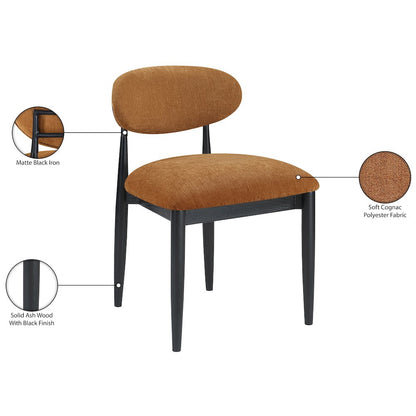 Riccio Cognac Performance Fabric Upholstered Dining Side Chair, Set of 2