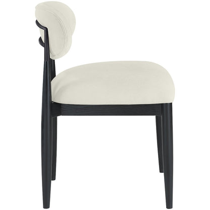 Riccio Cream Performance Fabric Upholstered Dining Side Chair, Set of 2
