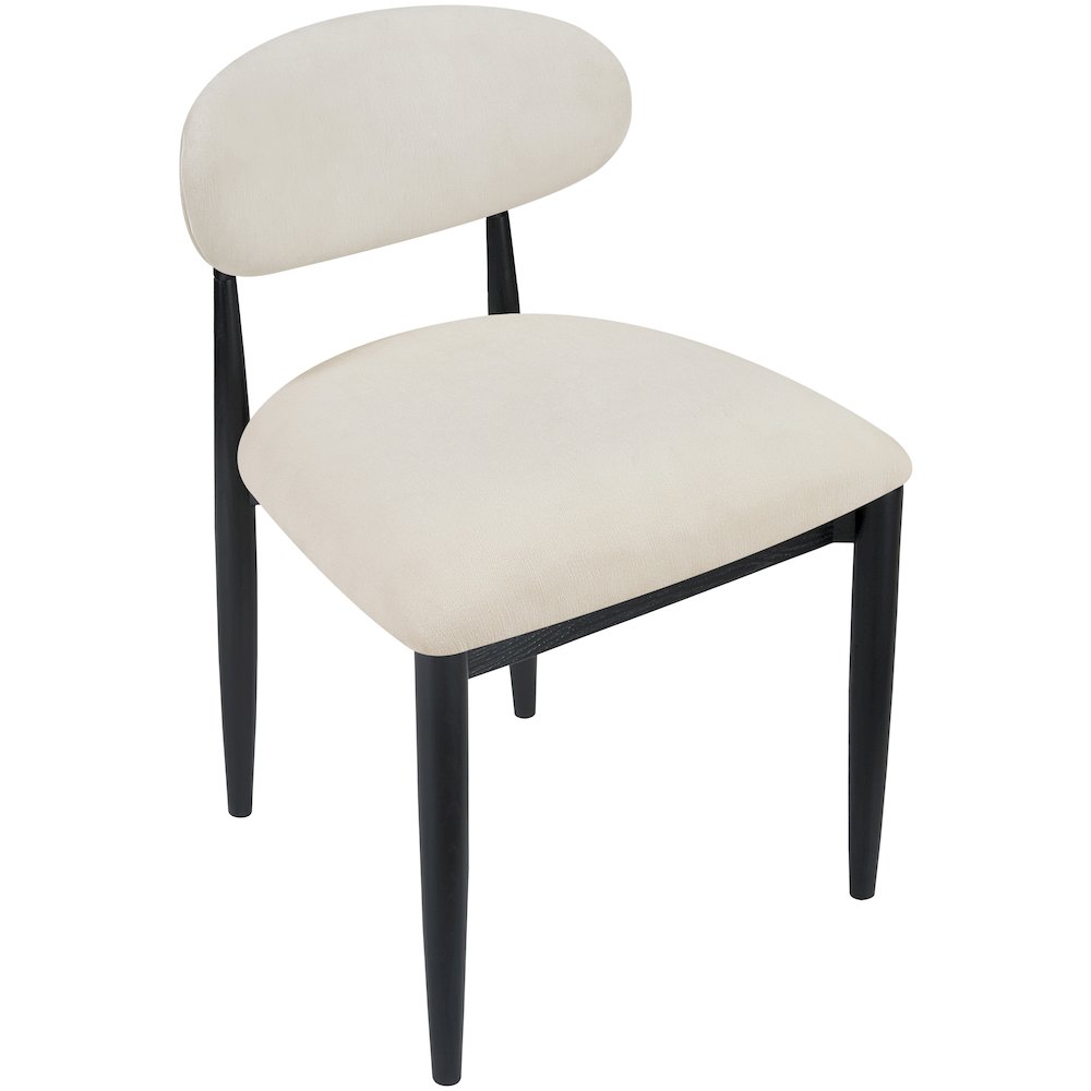 Riccio Cream Performance Fabric Upholstered Dining Side Chair, Set of 2