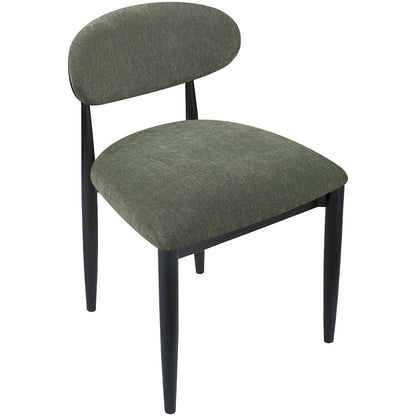 Riccio Olive Performance Fabric Upholstered Dining Side Chair, Set of 2