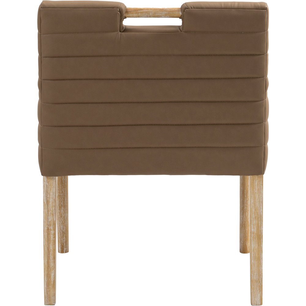 Aimee Brown Vegan Leather Dining Arm Chair