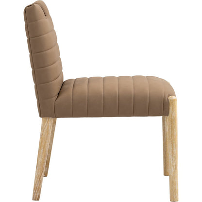 Aimee Brown Vegan Leather Dining Side Chair, Set of 2