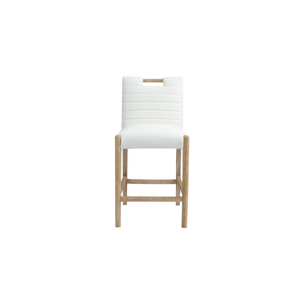 Aimee Cream Vegan Leather Counter Stool