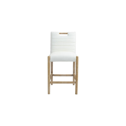 Aimee Cream Vegan Leather Counter Stool