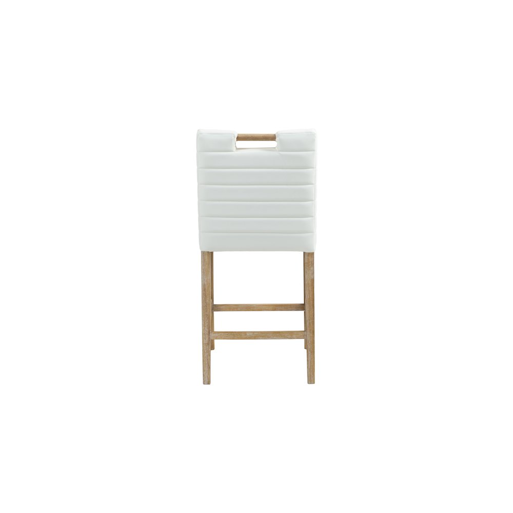 Aimee Cream Vegan Leather Counter Stool