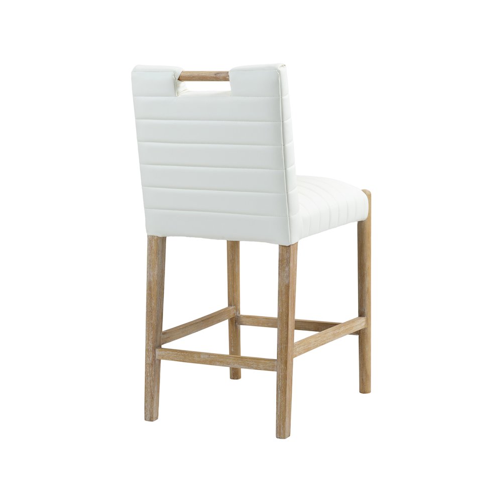Aimee Cream Vegan Leather Counter Stool