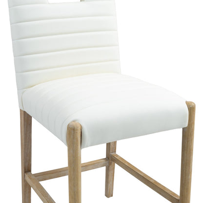 Aimee Cream Vegan Leather Counter Stool