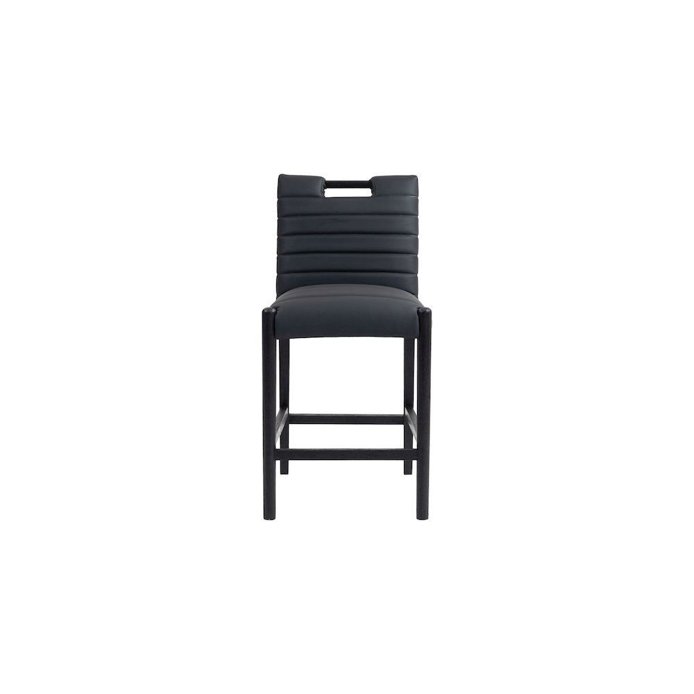 Aimee Black Vegan Leather Counter Stool
