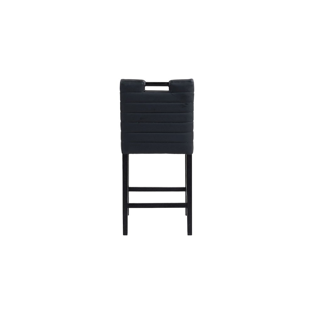 Aimee Black Vegan Leather Counter Stool