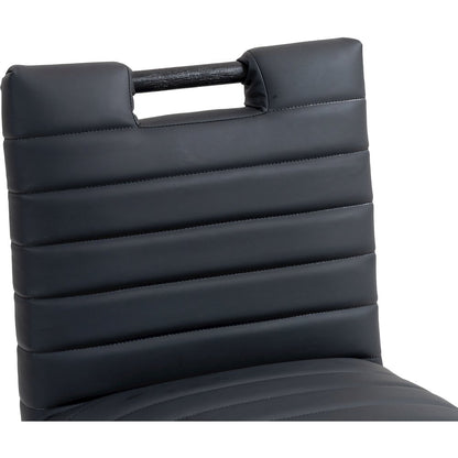 Aimee Black Vegan Leather Counter Stool
