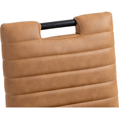 Aimee Cognac Vegan Leather Counter Stool
