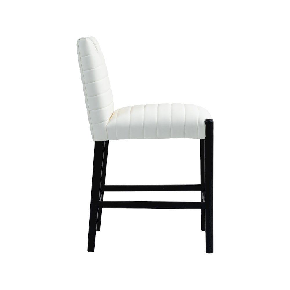 Aimee Cream Vegan Leather Counter Stool
