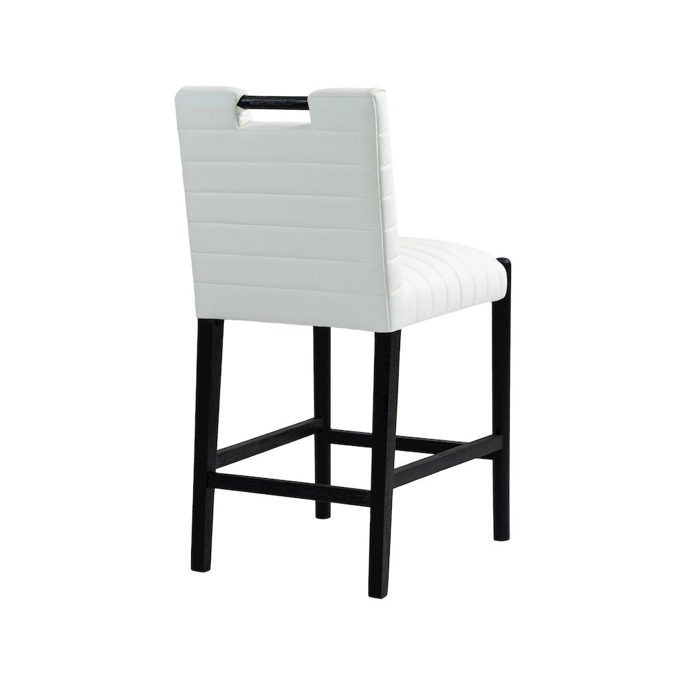 Aimee Cream Vegan Leather Counter Stool