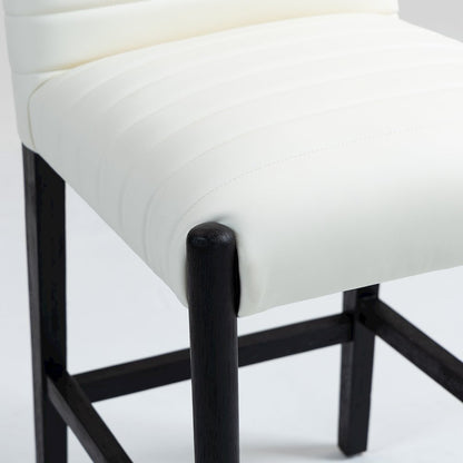Aimee Cream Vegan Leather Counter Stool