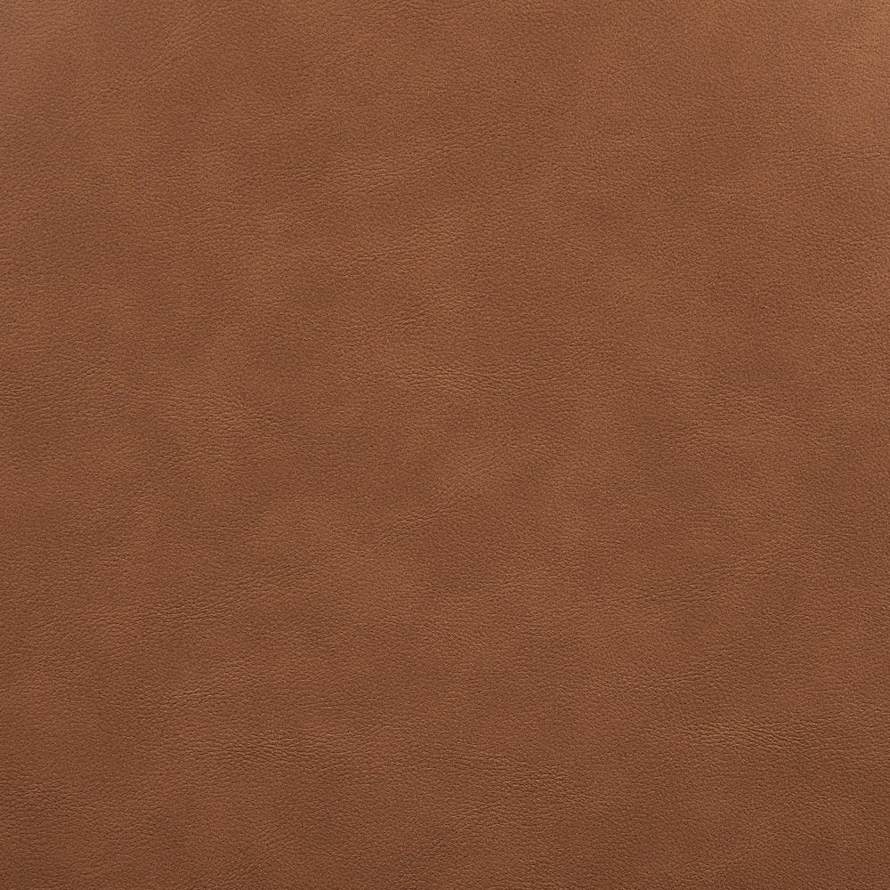 Riccio Cognac Vegan Leather Upholstered Stool