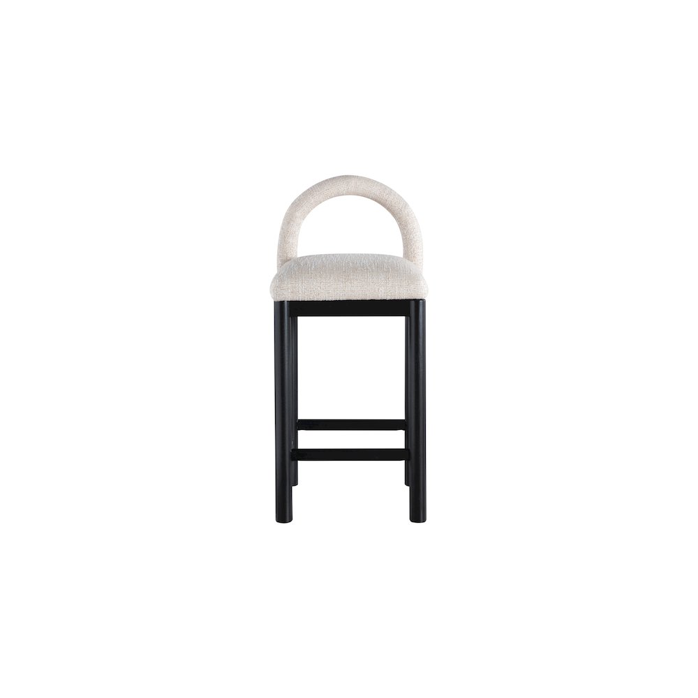 Conrad Beige Linen Textured Fabric Counter Stool