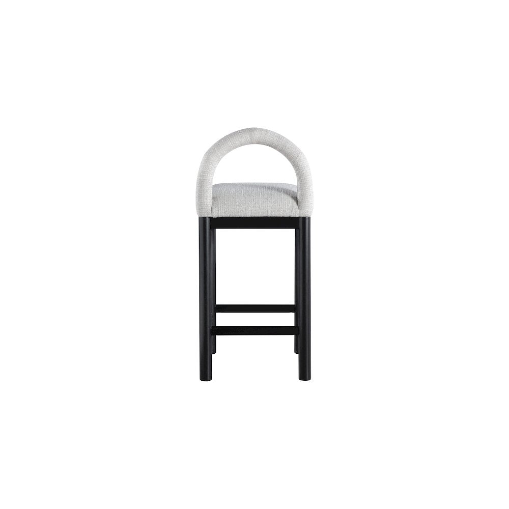 Conrad Grey Linen Textured Fabric Counter Stool