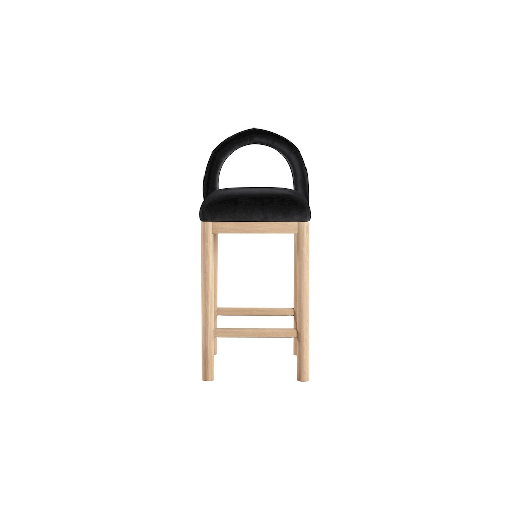 Conrad Black Velvet Counter Stool