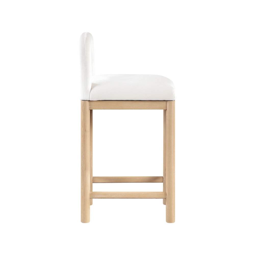 Conrad Cream Velvet Counter Stool