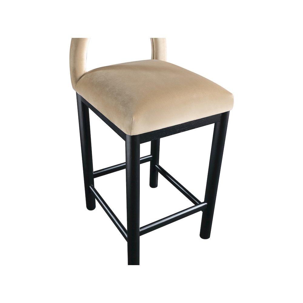 Conrad Beige Velvet Counter Stool