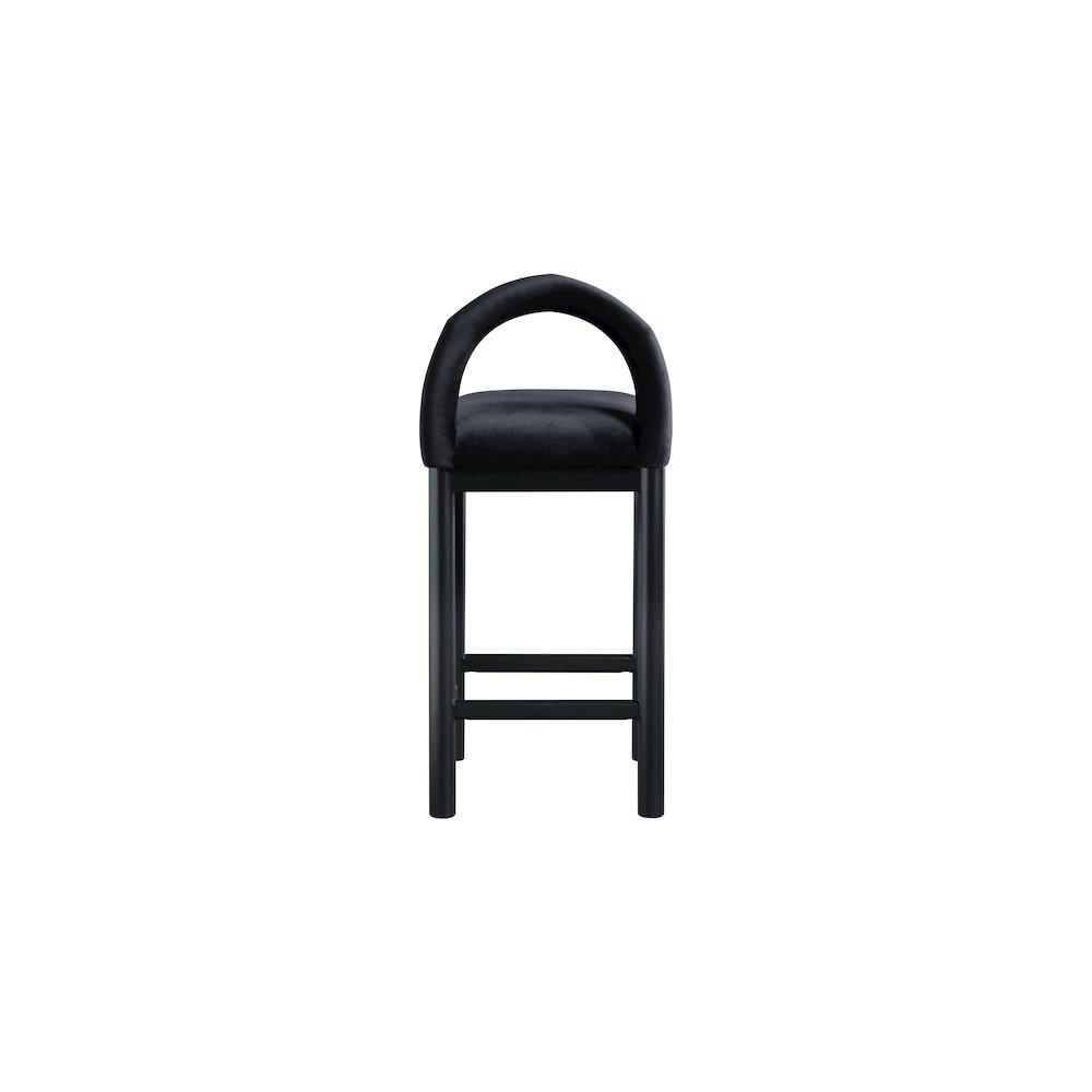 Conrad Black Velvet Counter Stool