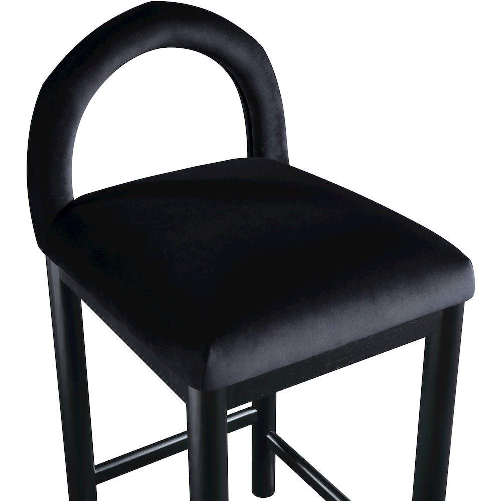 Conrad Black Velvet Counter Stool