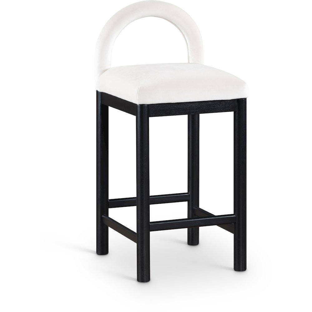 Conrad Cream Velvet Counter Stool