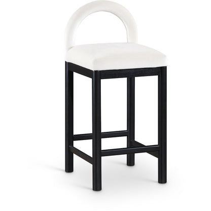 Conrad Cream Velvet Counter Stool