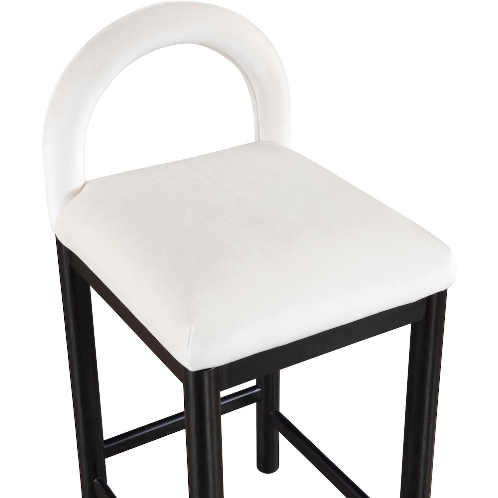 Conrad Cream Velvet Counter Stool