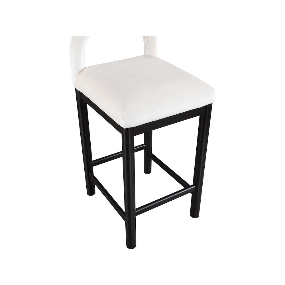 Conrad Cream Velvet Counter Stool