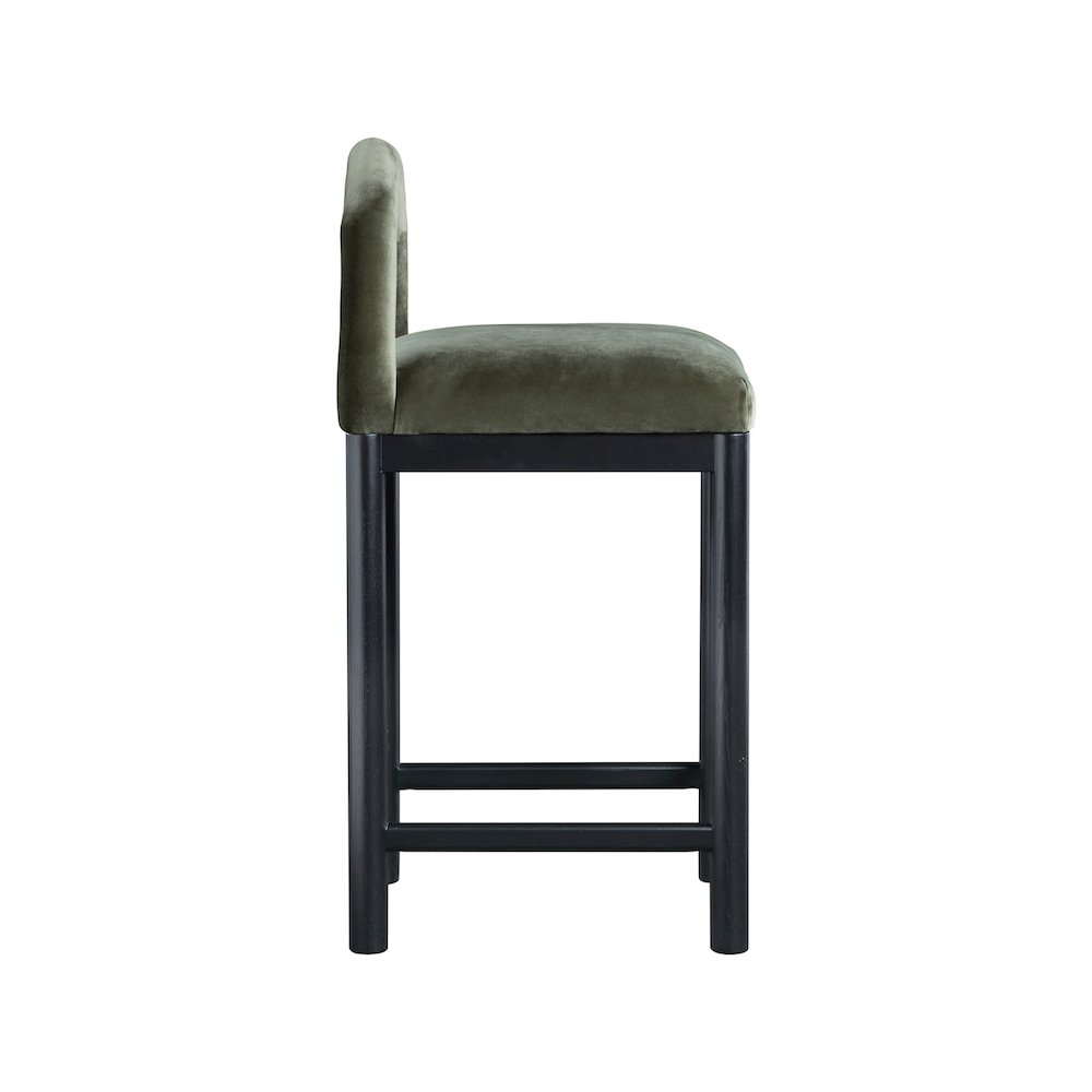 Conrad Green Velvet Counter Stool