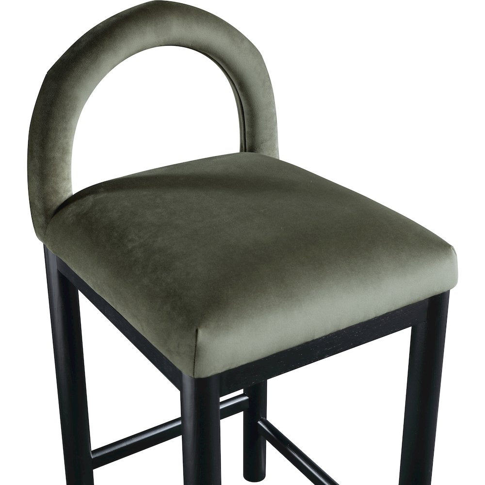 Conrad Green Velvet Counter Stool