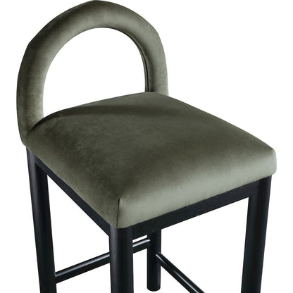 Conrad Green Velvet Counter Stool