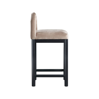 Conrad Taupe Velvet Counter Stool