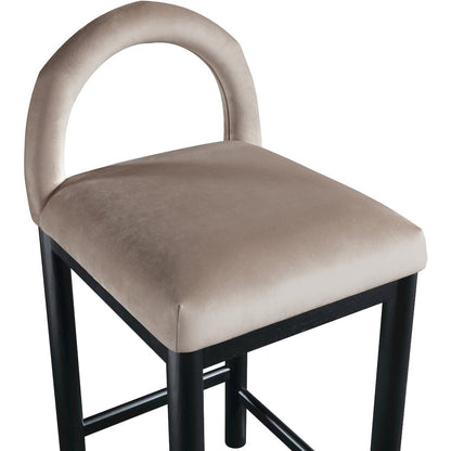 Conrad Taupe Velvet Counter Stool