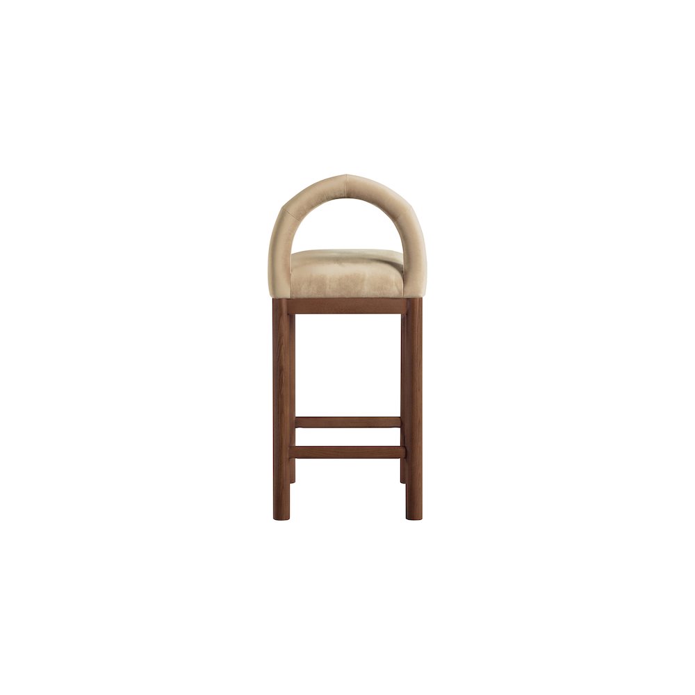 Conrad Beige Velvet Counter Stool