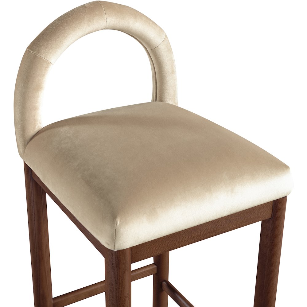 Conrad Beige Velvet Counter Stool