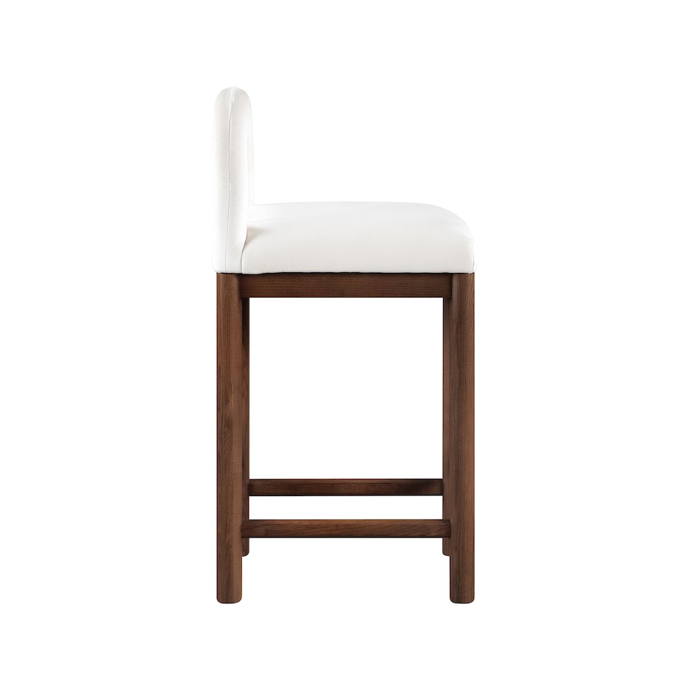 Conrad Cream Velvet Counter Stool