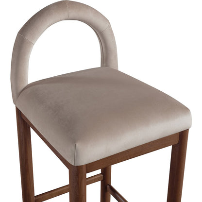 Conrad Taupe Velvet Counter Stool